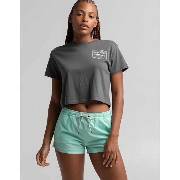 Salty Crew Pants - New Salty Crew Beacons Shorts Boardshorts Women's Large L Sea Foam Blue Green